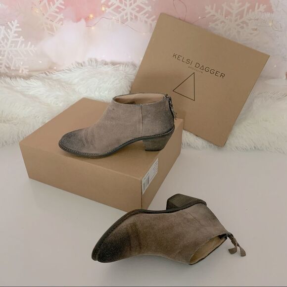 — Kelsi Dagger — Size 6 Brown Suede Ankle Boots - Picture 1 of 9